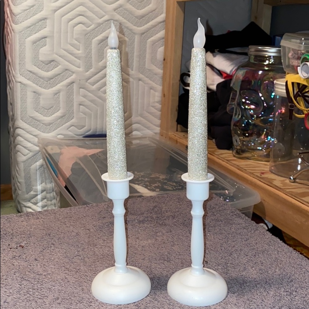 Cute battery candle sticks set